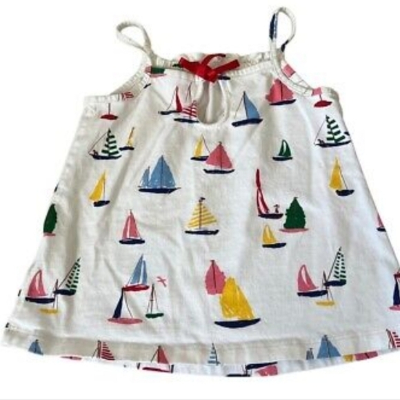 Hanna Andersson Other - Hanna Andersson 5T (110) Sailboat Tank Top Shirt Multicolor Keyhole Back  NEW